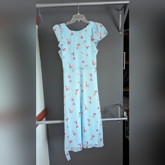 Banana Republic FLUTTER-SLEEVE MIDI DRESS - Picture 1 of 2